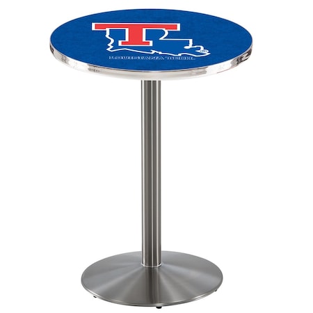 Holland Bar Stool Co 36" Stainless Steel Louisiana Tech Pub Table L214S3628LaTech